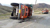  واژگونی کامیون در بوشکان یک کشته برجا گذاشت 