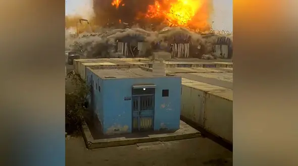 جدیدترین فیلم از لحظه انفجار بندرعباس ! / فقط قدرت انفجار محسورکننده است !