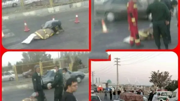 عکس تلخ از خودکشی دختر صفادشتی وسط خیابان