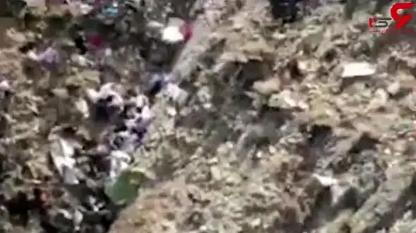 متلاشی‌شدن هواپیمای ترکیه بعد از سقوط در شهرکرد + فیلم