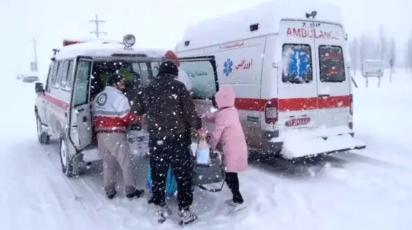 امدادرسانی به ۴۶۲ نفر گرفتار شده در برف و کولاک اردبیل