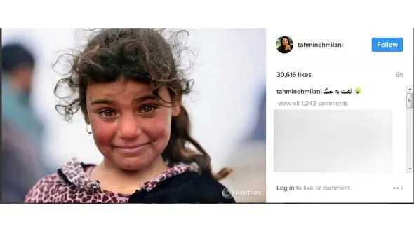 کارگردان معروف با انتشار این عکس اعتراض خود را نسبت به جنگ نشان داد+ عکس