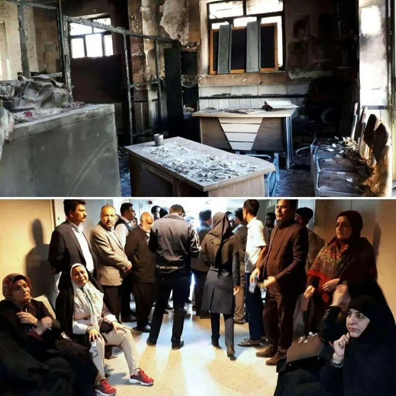 آتش سوزی مدسه زاهدان