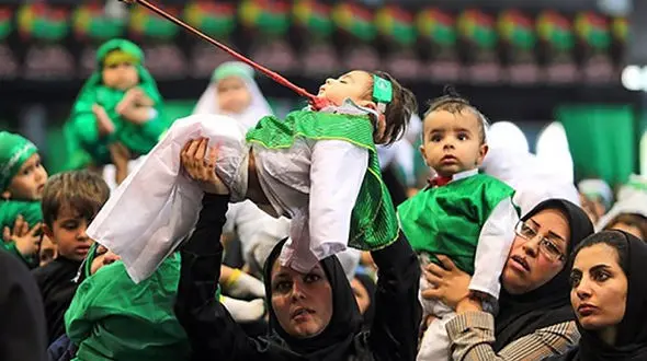 عکس و فیلم از همایش شیرخوارگان حسینی در سراسر کشور