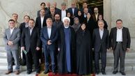 عکس دسته جمعی اعضای شورای شهر تهران با رییس جمهور در دیدار امروز 