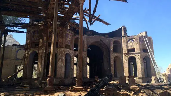 دستگیری عاملان آتش سوزی کاخ چهلستون + تصاویر و فیلم های تکاندهنده