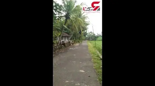 دوچرخه سواری عجیب یک مرد هندی +فیلم