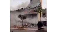 فیلم لحظه ریزش ساختمانی در لبنان مثل متروپل آبادان