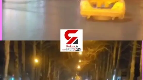 عجیب ترین فیلم از جابه جایی  یک خودرو در کرمانشاه !