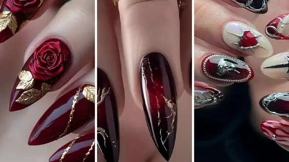 پرطرفدارترین مدل های ناخن قرمز فانتزی که همه دوست دارند