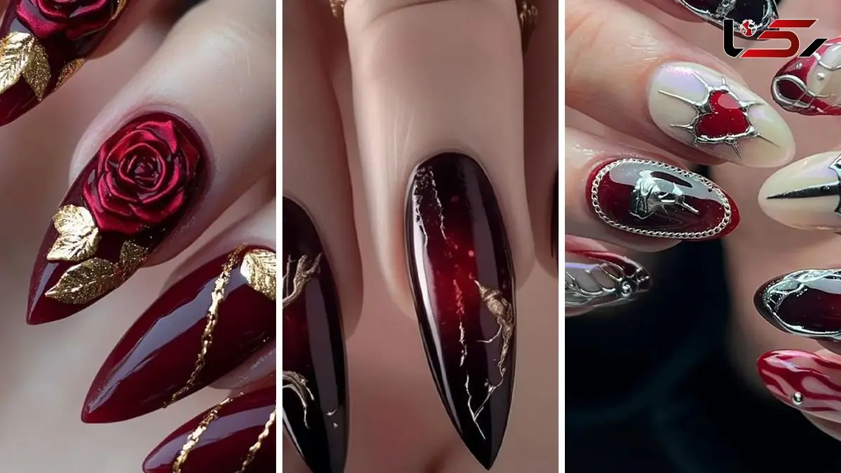 پرطرفدارترین مدل های ناخن قرمز فانتزی که همه دوست دارند