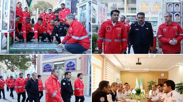 برای برقراری ایمنی مراسم سالگرد شهادت «سردار سلیمانی» در کنار آتش‌نشانان کرمانی هستیم
