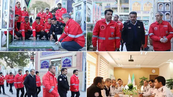 برای برقراری ایمنی مراسم سالگرد شهادت «سردار سلیمانی» در کنار آتش‌نشانان کرمانی هستیم