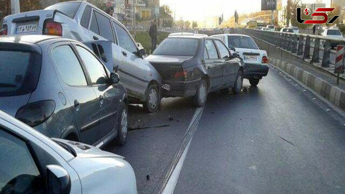 15 مصدوم در تصادف زنجیره ای هولناک جاده هندیجان