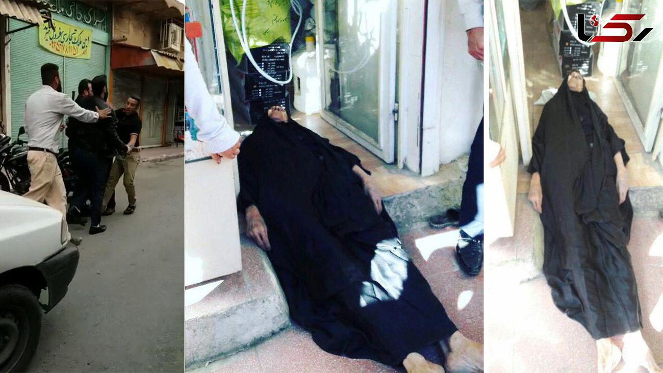 حمله شوکری اکیپ شهرداری اهواز به پیرزن دستفروش+ تصاویر