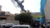 اولین تصاویر از آتش سوزی در انبار 5 طبقه در میدان برق + عکس 