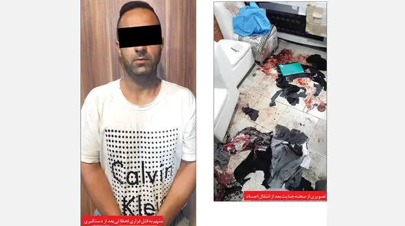  داماد عصبانی زن و مادرزنش را بی رحمانه جلوی چشم همه کشت / بنگاه املاک در مشهد غرق خون شد + عکس صحنه جرم و قاتل