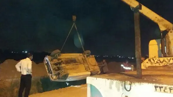 ‌ سقوط پراید به کانال حادثه آفرید / در رباط کریم رخ داد + عکس