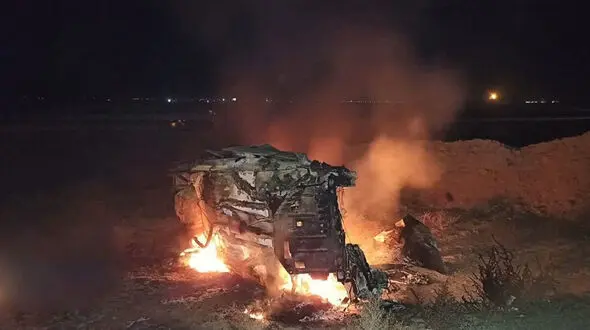 تصادف و حریق سه دستگاه خودرو در نهاوند یک کشته بر جا گذاشت