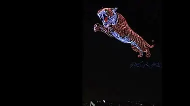 رکورد جهانی گینس: ساخت بزرگترین ببر توسط هزاران پهپاد + فیلم