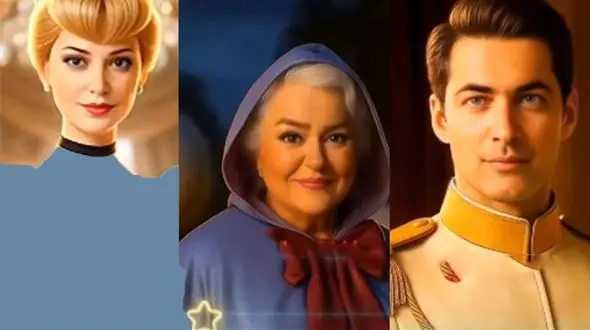 فیلم / انیمیشن حضور بازیگران ایرانی در سیندرلا  / طناز طباطبایی در نقش سیندرلا نعیمه نظام دوست فرشته مهربان قلقلی ...پارسا پیروزفر شاهزاده عاشق و خواهران بدجنس با بازیگری ....