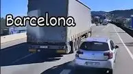 فیلم فرار ناموفق از دست پلیس در بارسلونا