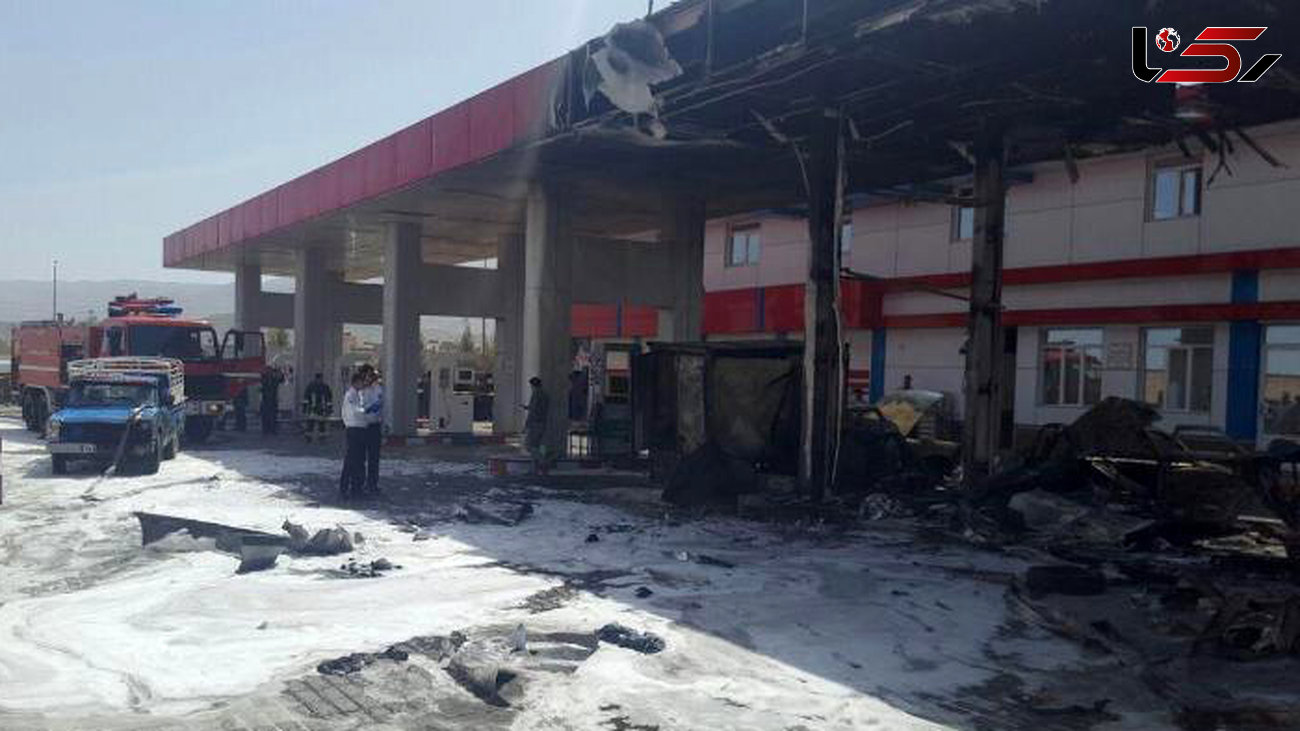 جزغاله شدن 4 ماشین با انفجار هولناک پمپ گاز در شیراز  + فیلم و عکس 