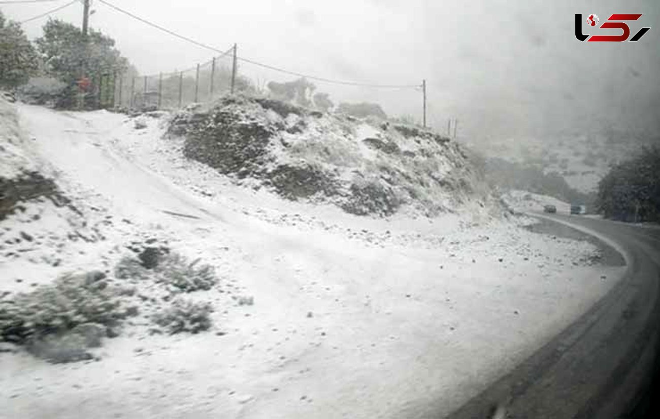 برف کرج - چالوس را  مسدود کرد - غافلگیری مسافران نوروزی
