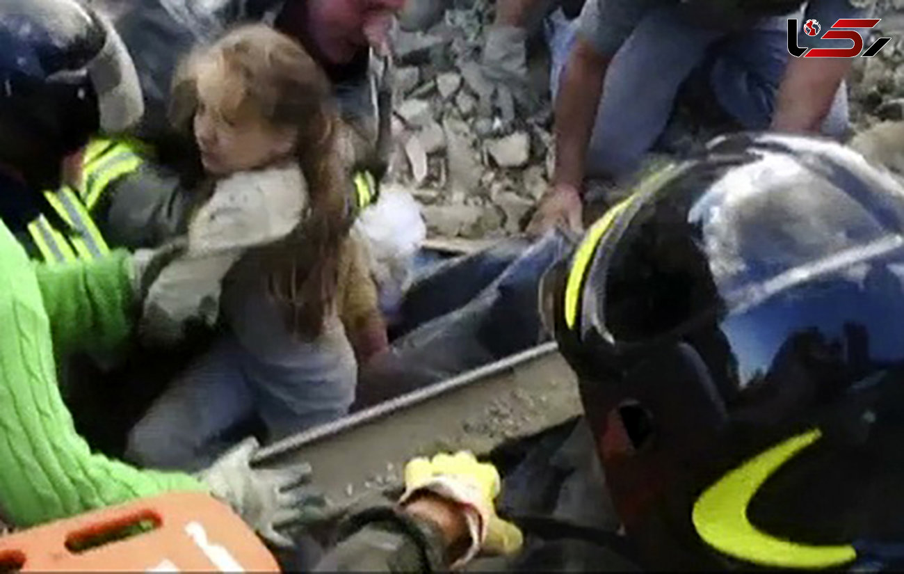 فیلم نجات دختر 10 ساله از زیر آوار بعداز ۱۷ ساعت + تصاویر