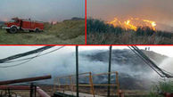 مهار آتش در انبار باگاس کاغذ پارس هفت تپه خوزستان پس از 9 ساعت