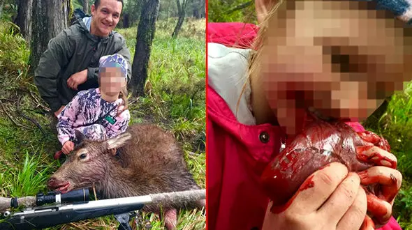 پدری که به رفتار وحشیانه دخترش افتخار می‌کند+عکس