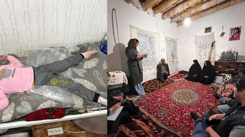 قهرمانان کشتی در روستاهای محروم خراسان؛ دیدار رسول خادم با خانواده شهید زن