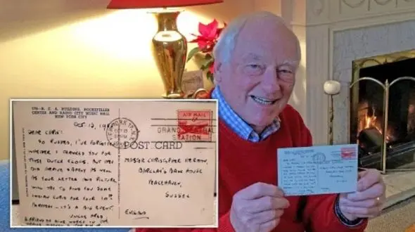 کارت پستال سرگردان پس از ۶۶ سال به دست صاحبش رسید +عکس / انگلیس