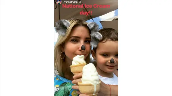 دختر ترامپ و روز ملی بستنی! + عکس
