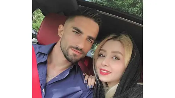 عکس لو رفته از لباس عروس لاکچری همسر بازیکن ملی پوش ! / شیکی میلاد محمدی و همسرش !