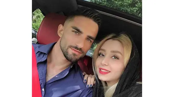 عکس لو رفته از لباس عروس لاکچری همسر بازیکن ملی پوش ! / شیکی میلاد محمدی و همسرش !