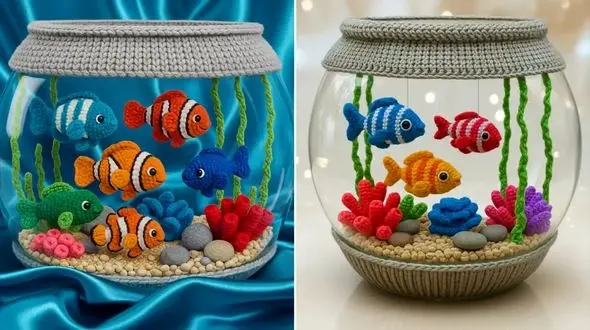 آکواریوم های بافتنی؛ زیبایی اقیانوس در دستان شما + معرفی 15 طرح جذاب