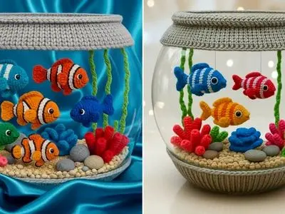 آکواریوم های بافتنی؛ زیبایی اقیانوس در دستان شما + معرفی 15 طرح جذاب