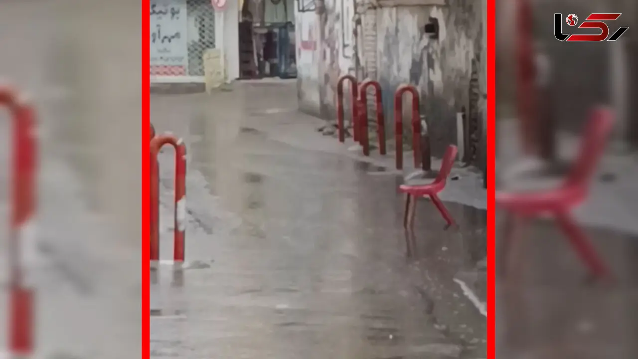 فیلم باران شدید در ساری
