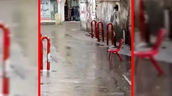 فیلم باران شدید در ساری