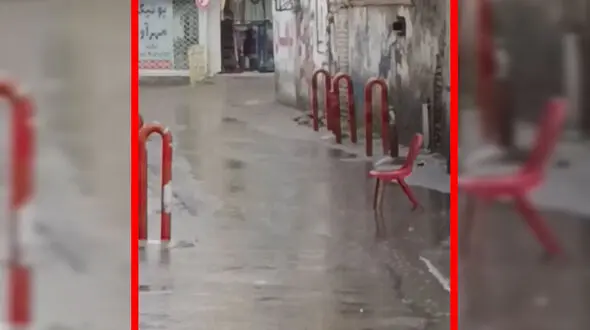 فیلم باران شدید در ساری