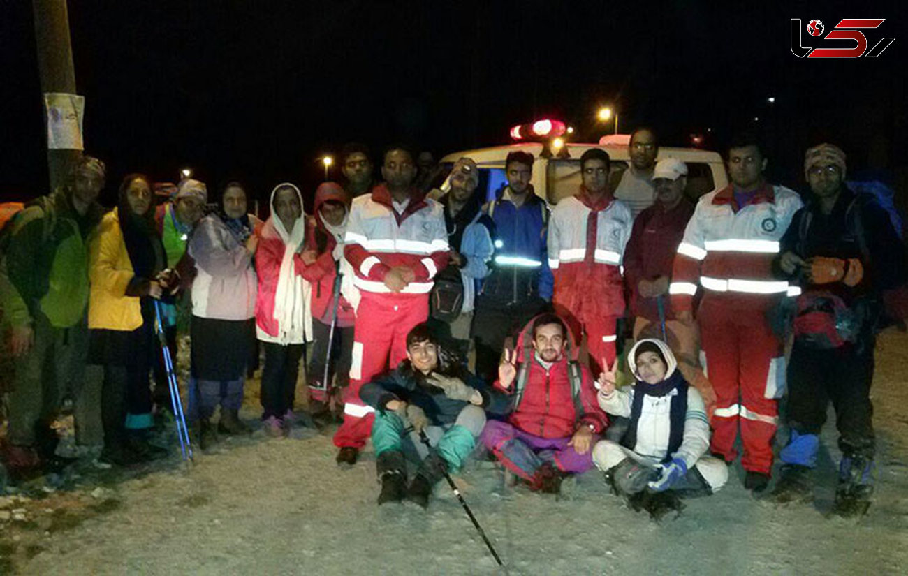 نجات ۱۶ کوهنورد گمشده در منطقه ارفع کوه