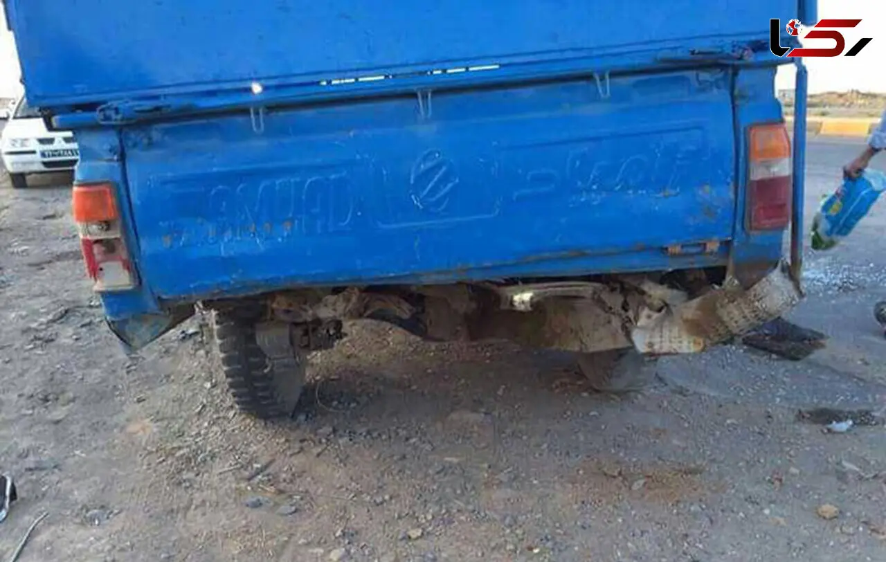 مرگ تلخ کودک در انحراف نیسان وانت آبی رنگ