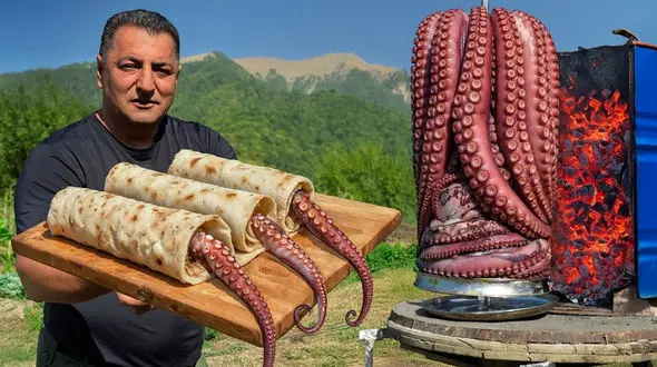 ماجرای دونر کباب اختاپوس در آذربایجان؛ یک تجربه روستایی فراموش‌نشدنی / فیلم