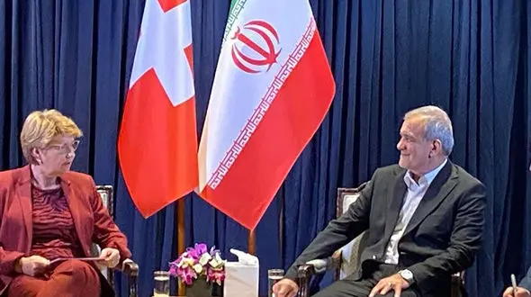 دیدار پزشکیان با رئیس‌جمهور سوئیس  