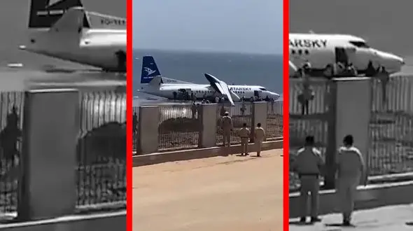 فیلم سقوط هواپیما پس از برخاستن در سومالی