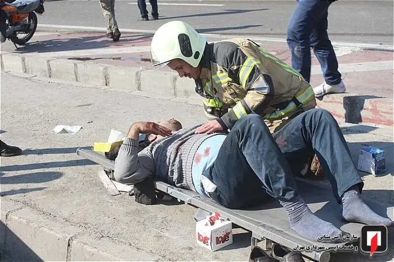 تصادف در بزرگراه آزادگان دو مجروح برجای گذاشت 