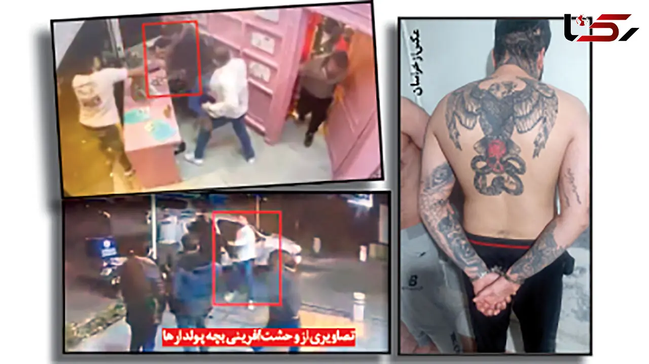 شمشیر کشی بچه پولدار ها برای متلک پرانی 2 دختر! + عکس باورنکردنی از خالکوبی متهم
