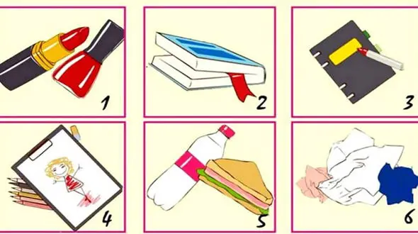 تست : چه چیزی در کیف خود حمل می کنید ؟