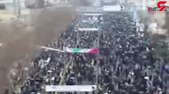 تصاویر هوایی از راهپیمایی ۲۲ بهمن در تهران +فیلم